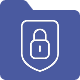 Icono de un escudo que tiene un candado en su centro. Representa la Estrategia Vasca de Ciberseguridad.