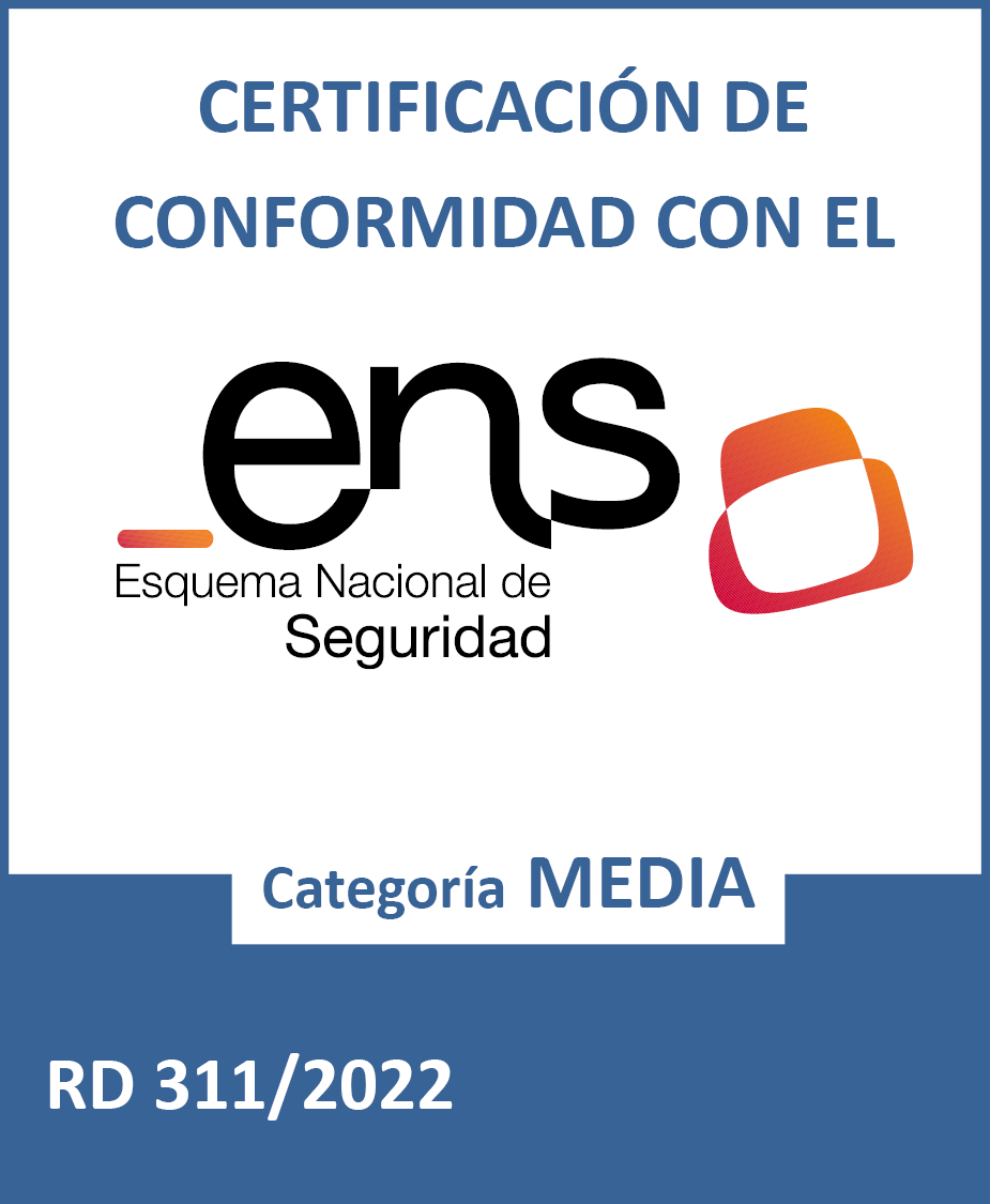 Portada Certificado Esquema Nacional de Seguridad
