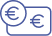 Icono en el que aparece el s&iacute;mbolo del euro. Representa la transparencia econ&oacute;mico-financiera de Cyberzaintza.